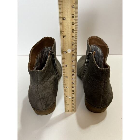Lucky Brand Womens' Suede Ankle Boots Size 7M Gray Zip Up Boho Western Cowgirl - Picture 7 of 13